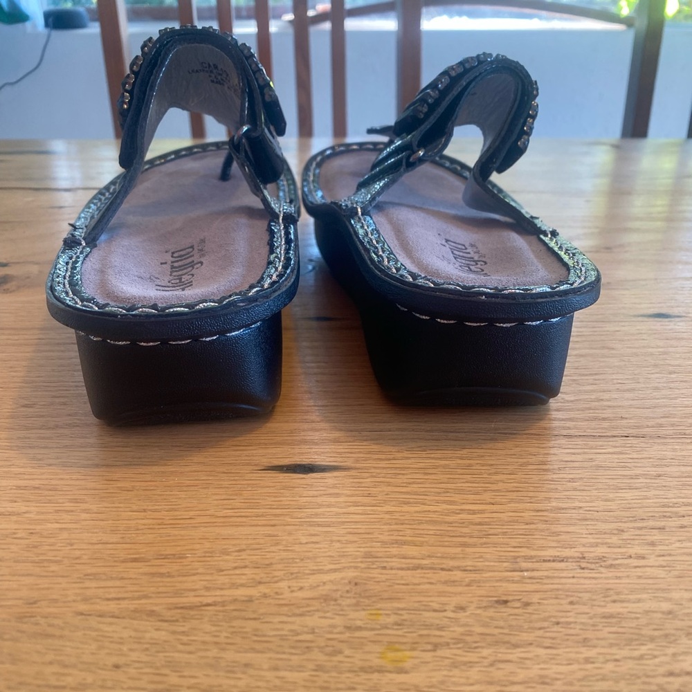 Alegria Black Leather Embellished Sandals Women’s eu41  New‎ - Picture 4 of 8